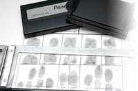 A graphic depicting of fingerprints